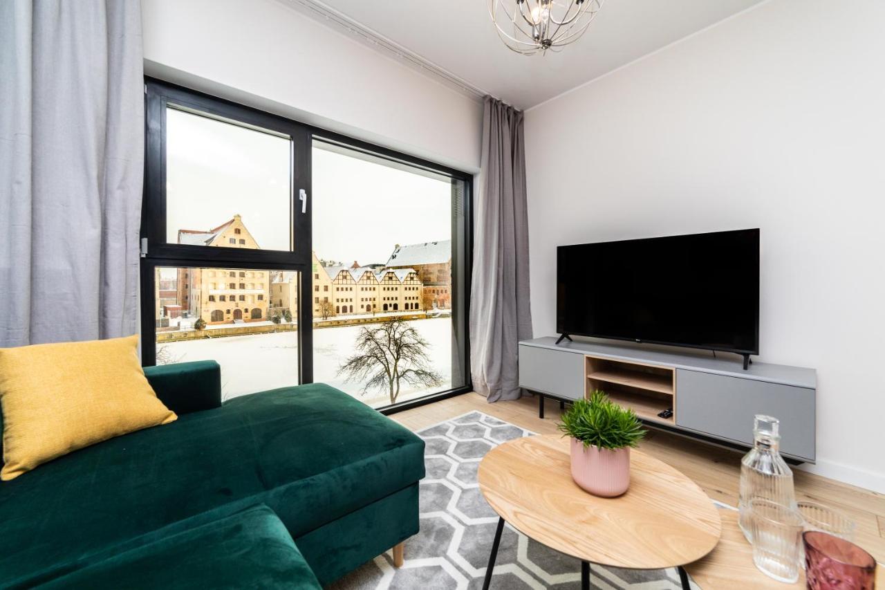 Pobookowane River View Apartments 그단스크 외부 사진